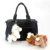3 pcs adorable plushy horse bag charms/ key chains/ key charms