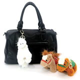 3 pcs adorable plushy horse bag charms/ key chains/ key charms