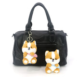 4 pcs adorable plushy corgi bag charms/ key chains/ key charms