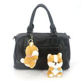 4 pcs adorable plushy corgi bag charms/ key chains/ key charms