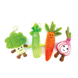 4 pcs adorable plushy veggie bag charms/ key chains/ key charms