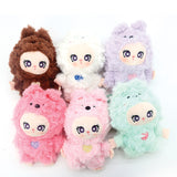 6 pcs adorable plushy bunny dolls key charms/ bag charms/ key chains in polyester