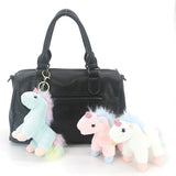 3 pcs adorable plushy rainbow unicorn bag charms/ key chains/ key charms