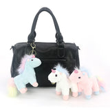 3 pcs adorable plushy rainbow unicorn bag charms/ key chains/ key charms