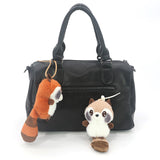 4 pcs adorable plushy raccoon  bag charms/ key chains/ key charms