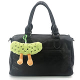 4 pc plush pickled cucumber key charms/key chains/ key rings