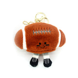 4 pcs Plush Football Bag Charm / Key Charm in Polyester