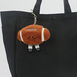 4 pcs Plush Football Bag Charm / Key Charm in Polyester