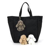 4 PCS POODLE PLUSH KEY CHARM IN POLYESTER
