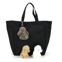4 PCS POODLE PLUSH KEY CHARM IN POLYESTER
