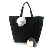 4 pcs Reversible Furry Penquin Bag Charm/ Key Charm in Polyester