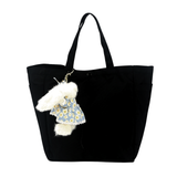 4 PCS PLUSH FLORAL DRESS BUNNY KEY CHARMS