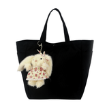 4 PCS PLUSH FLORAL DRESS BUNNY KEY CHARMS