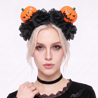 6 pcs of Halloween Jack-O'-Lantern Poof Headband