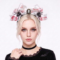 6 pcs of Halloween Spider Bow Headband