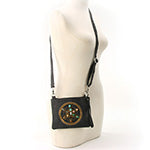 SACRED GEOMETRYCRYSTAL GRID LUCK CROSS BODY BAG IN CANVAS