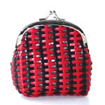 PVC  BRAIDED COIN  PURSES ASSORTED 12PCS