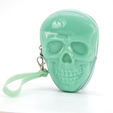 Smiling Skull Wristlet in Glow in the Dark