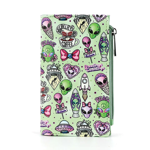 Alien Collage Wallet in Vinyl