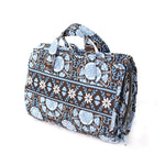 FLORAL QUILTED COSMETIC ROLL
