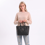 Studded Skull Tote Bag in Vinyl
