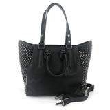 Studded Skull Tote Bag in Vinyl