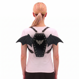 Bat Coffin Convertible Backpack in Vinyl