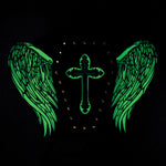 Glow in the Dark Coffin Bag w/ Angel Wings
