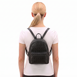 Skull Pattern Backpack in Vinyl