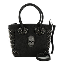 Metal Skull Small Handheld Bag in Vinyl