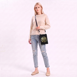 Elephants + Crystals Shoulder Bag in Canvas