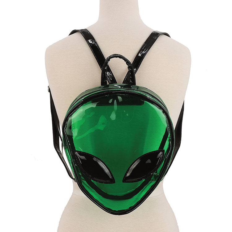 IRIDESCENT ALIEN HEAD BACKPACK – www.comecoinc.com IRIDESCENT ALIEN HEAD BACKPACK – www.comecoinc.com