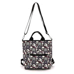 Skulls and Ribcages Convertible Backpack in Vinyl