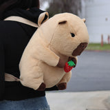 Capybara Furry Plush Backpack
