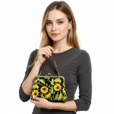 Sunflower Kisslock Bag