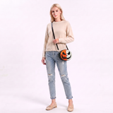 Duo Face Jack-O-Lantern Crossbody Bag