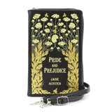 Pride and Prejudice Floral Book Clutch Bag