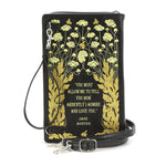 Pride and Prejudice Floral Book Clutch Bag