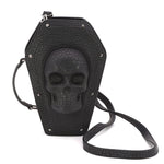 Protruded Skull Coffin Bag in Vinyl