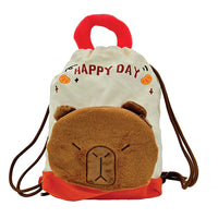 Happy Day Capybara Drawstring Backpack