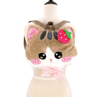 Kawaii Strawberry Cat Face Furry Backpack