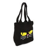 Furry Black Cat Tote in Polyester