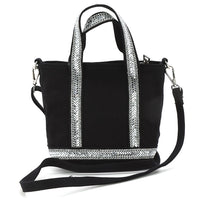 SPARKLY SMALL SHOULDER BAG IN CANVAS