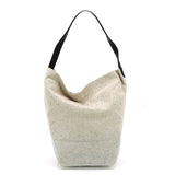 SPARKLY HOBO BAG IN CANVAS WHITE