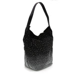 SPARKLY HOBO BAG IN CANVAS BLACK