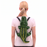 PLUSH ALLIGATOR BACKPACK IN POLYESTER