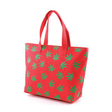 Fresh Green Palmate Leaves Printed Canvas Tote Bag