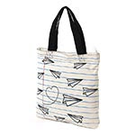 Paper Airplanes Drawing On A Notepad Canvas Tote Bag