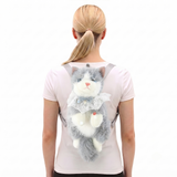 Cute Cat Plush Backpack in Polyester