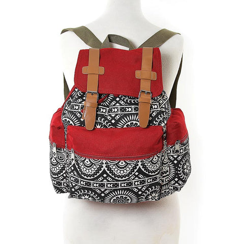 Classic Gothic Pattern Prints On Canvas Backpack